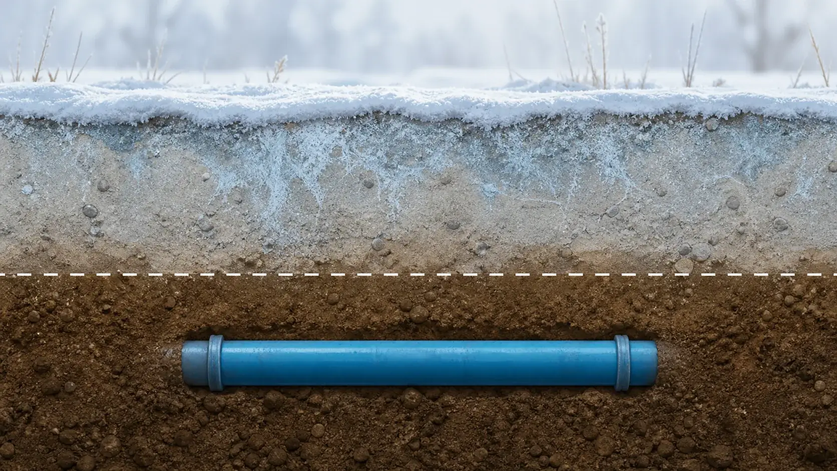 Frosttiefe Wasserleitung: frostfreie Verlegetiefe in Deutschland & Österreich